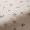 Tessuto misto Lino/Cotone naturale con fiorellini viola - h 150 cm - Yuwa Live Life Yuwa - 1