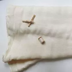 Garza di puro lino crema alta 280 cm