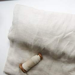 Garza di puro lino beige alta 280 cm Roberta De Marchi - 1