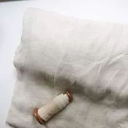 Garza di puro lino beige alta 280 cm