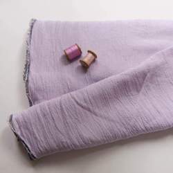 Tessuto 100% Lino Goffrato Viola alto 140 cm