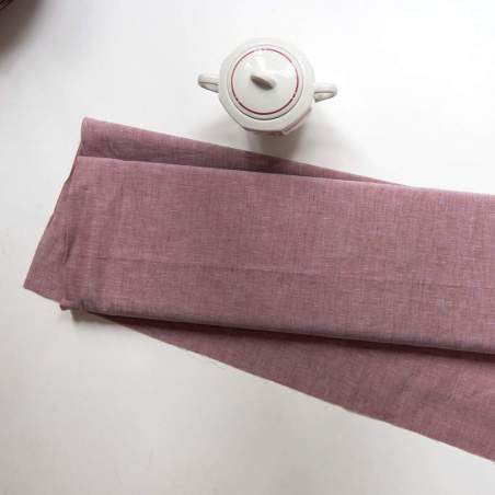 Organza misto lino e seta malva, alta 150 cm