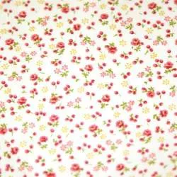 Tessuto con Fiori e Boccioli Fucsia - Sevenberry