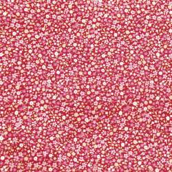 Tessuto Rosso con Fiorellini Rosa - Sevenberry Sojitz Fashion - 1