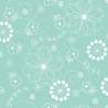Maywood Studio 108 Wide Back Teal Doodles, Tessuto per Retro Quilt Verde Acqua con Ghirigori e fiori in bianco
