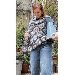 Kit de Poncho a Ganchillo con 100% Lana de Alpaca