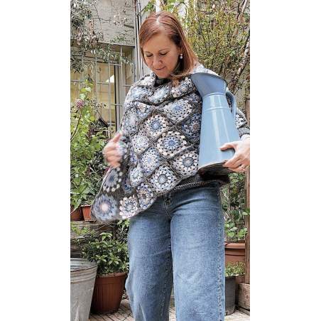Kit de Poncho a Ganchillo con 100% Lana de Alpaca