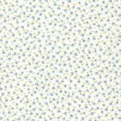 Tessuto panna con piccoli fiori azzurri - Sevenberry Flower