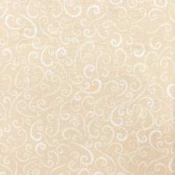 Tessuto Beige con Riccioli Bianchi - Rooftop Santa, Southseas Imports South Sea Import - 1