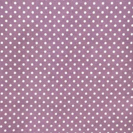 Tessuto Viola con Pois Bianchi - TO-DO
