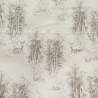 Tessuto beige chiaro con alberi e animali del bosco - Wildwood Grace, Robert Kaufman
