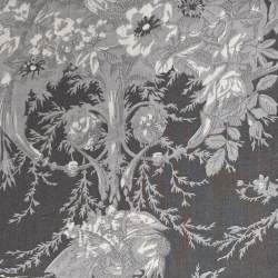 Tessuto grigio con grandi disegni toile de jouy - Melaine Grey, Mas d'Ouvans Mas D’Ouvan - 1