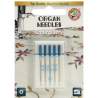 5 Aghi da Ricamo con Punta Blu 75 per Macchina da Cucire - Embroidery Blue Tip, Organ Needles