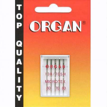 5 Aghi da Cucire Microtex 60-80 per Macchina da Cucire - Top Quality Combi, Organ Needles Organ Needles - 1