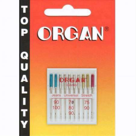 10 Aghi da Cucire Combinati 70-100 per Macchina da Cucire - Top Quality Combi, Organ Needles