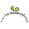 Chiusura da 13 cm con sfere verdi e catenina da 112 cm - Clutch in metallo per borse