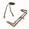Chiusura da 16 cm squadrata e catenina da 112 cm - Clutch in metallo per borse, Bohin