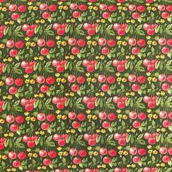 Tessuto Verde con Ciliegie Rosse - Concord Fabrics Concord Fabrics - 1