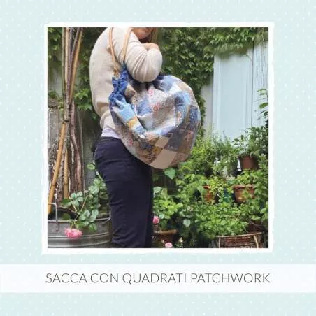 Cartamodello PDF Sacca con Quadrati Patchwork