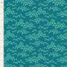 Tilda Bloomsville Cottonbloom Petrol - Tessuto Verde Petrolio con fiori di cotone