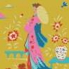 Tilda Bloomsville Garden Vista Light Corn - Tessuto Giallo Mais con donne giapponesi Tilda Fabrics - 1