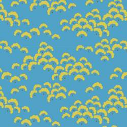 Tilda Bloomsville Cottonbloom Sky - Tessuto Azzurro Cielo con fiori di cotone Tilda Fabrics - 1