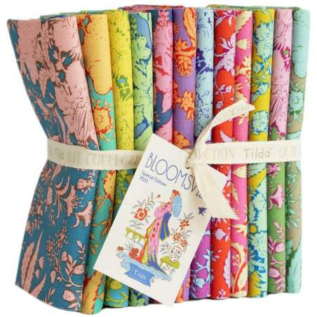 Tilda Bloomsville Abloom - Bundle 12 Fat Quarter collezione Blenders 50 x 55 cm Tilda Fabrics - 1