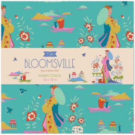 Tilda Bloomsville Fabric Stack - Bundle 40 Quadrati 2 per tutta la collezione 10 x 10 pollici Tilda Fabrics - 1