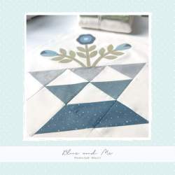 Blue and Me - Mystery Quilt 2023 - Cartamodello PDF Blocco 05 Roberta De Marchi - 1