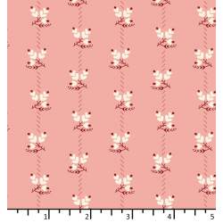 Tessuto Rosa Salmone con fiori a cuore - EQP Forever, Lupine Rose Ellie's Quiltplace Textiles - 1