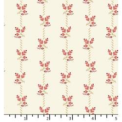 Tessuto Bianco Panna con fiori a cuore - EQP Forever, Lupine Cotton Ellie's Quiltplace Textiles - 1