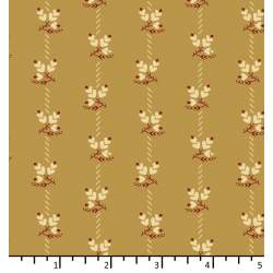 Tessuto Verde Mostarda con fiori a cuore - EQP Forever, Lupine Limed Oak Ellie's Quiltplace Textiles - 1
