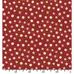 Tessuto Rosso Borgogna con stelle - EQP Forever, Sprinkles Burgundy Ellie's Quiltplace Textiles - 1