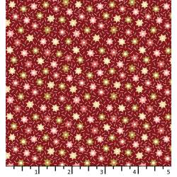 Tessuto Rosso Borgogna con stelle - EQP Forever, Sprinkles Burgundy