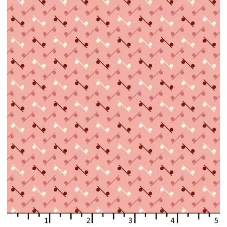 Tessuto Rosa Salmone con pallini e linee - EQP Forever, Marble Run Rose Ellie's Quiltplace Textiles - 1