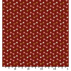 Tessuto Rosso Mirtillo con pallini e linee - EQP Forever, Marble Run Cranberry Red Ellie's Quiltplace Textiles - 1