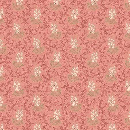 Cocoa Pink Mountain Laurel Azalea, Tessuto Rosa con fiori di alloro di montagna - Edyta Sitar Andover Fabrics - 1