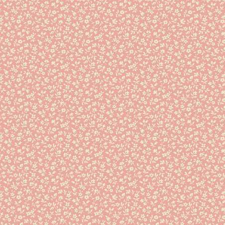 Cocoa Pink Snowberry Peony, Tessuto Rosa con bacche di sinforicarpo - Edyta Sitar Andover Fabrics - 2