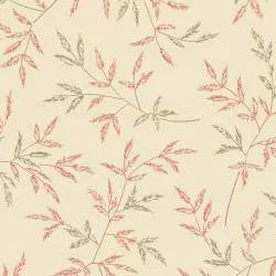 Cocoa Pink Juniper Magnolia, Tessuto Crema Rosato con piante di ginepro - Edyta Sitar Andover Fabrics - 2