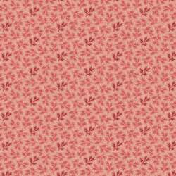 Cocoa Pink Greenery Dahlia, Tessuto Rosso con fiori di cardo - Edyta Sitar Andover - 2