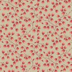 Cocoa Pink Zig Zag Buds Blossom, Tessuto con germogli rossi - Edyta Sitar