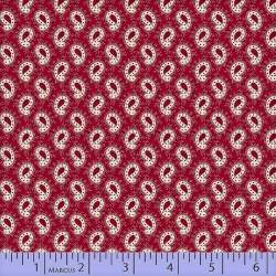 Tessuto Rosso con Fiori Cachemire - Gallery in Red Marcus Fabrics Marcus Fabrics - 1