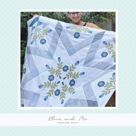 Blue and Me - Mystery Quilt 2023 - Cartamodello PDF Blocco 06 Roberta De Marchi - 1