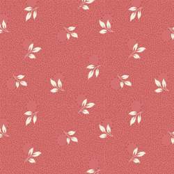 Tessuto Rosa Fragola con Foglie - EQP Back & Forth, Foliage Strawberry Smoothie Ellie's Quiltplace Textiles - 2