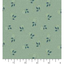 Tessuto Azzurro Ghiaccio con Foglie - EQP Back & Forth, Foliage Glacier Blue Ellie's Quiltplace Textiles - 2