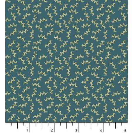 Tessuto Azzurro Cupo con Zig-Zag - EQP Back & Forth, Zigzag Deep Blue