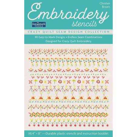 Embroidery Stencils, Crazy Quilt Seam Design Collection - Stencil per Ricamo C&T Publishing - 1