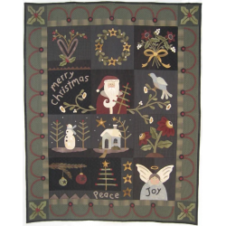 Merry Christmas - Cartamodello Quilt di Natale 12 Blocchi, 58 x 72 pollici, by Heart to Hand Heart to Hand - 1