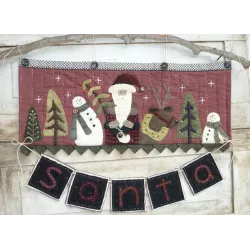 S is for Santa - Cartamodello Applique su Lana Natale, Heart to Hand