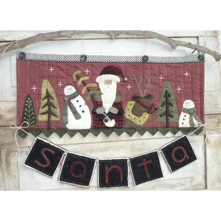 S is for Santa - Cartamodello Applique su Lana Natale, Heart to Hand